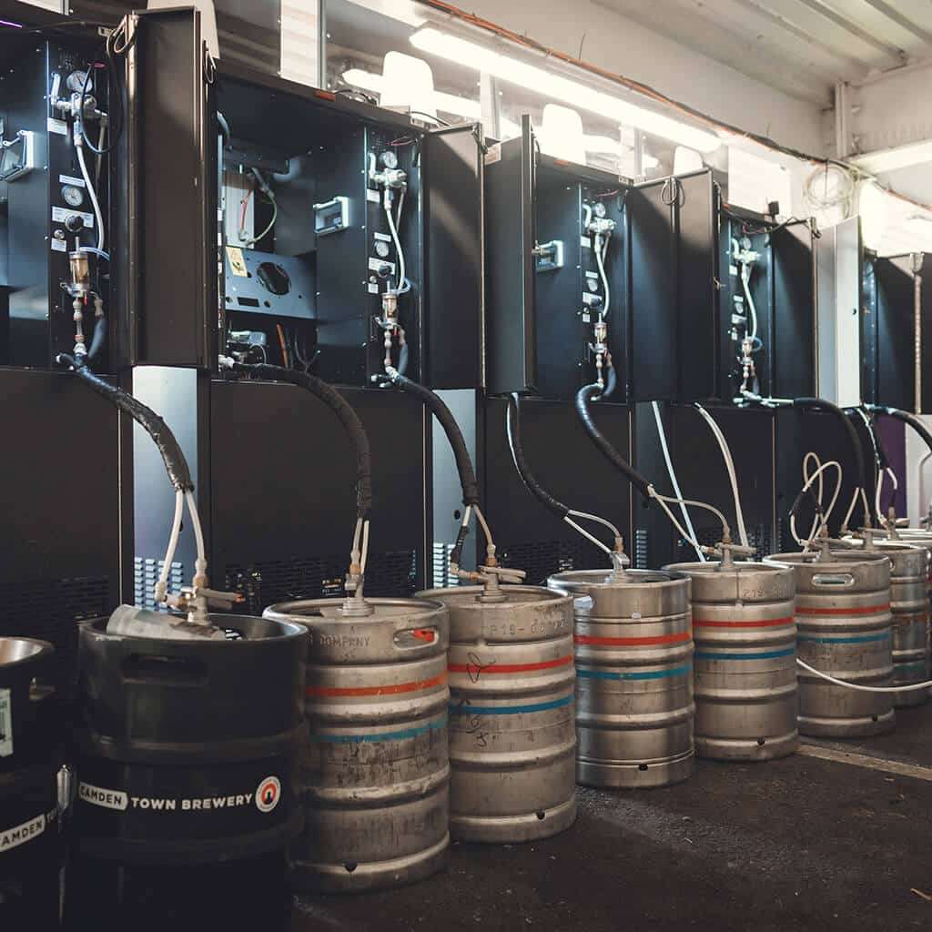 Behind the scenes as five mobile EBar units draw from several kegs